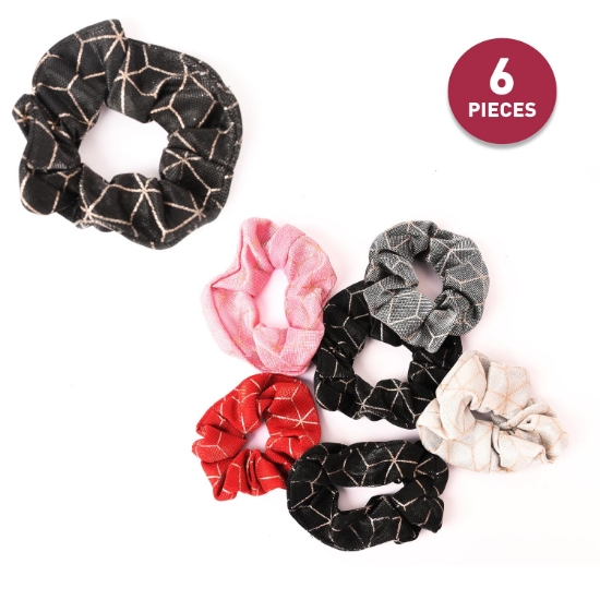Picture of Elastic Hair Tie Scrunchies  Set of 6 Pieces (HA59)  