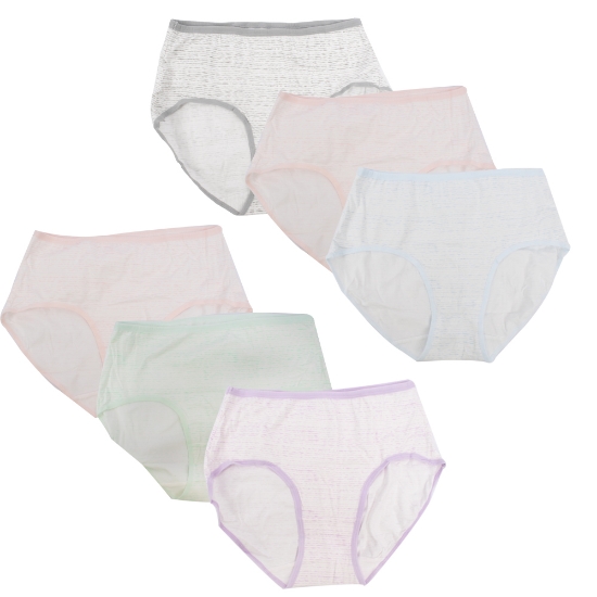 Picture of Women's Underwear Brief Free Size Cotton Set of 6pcs (Style21) 